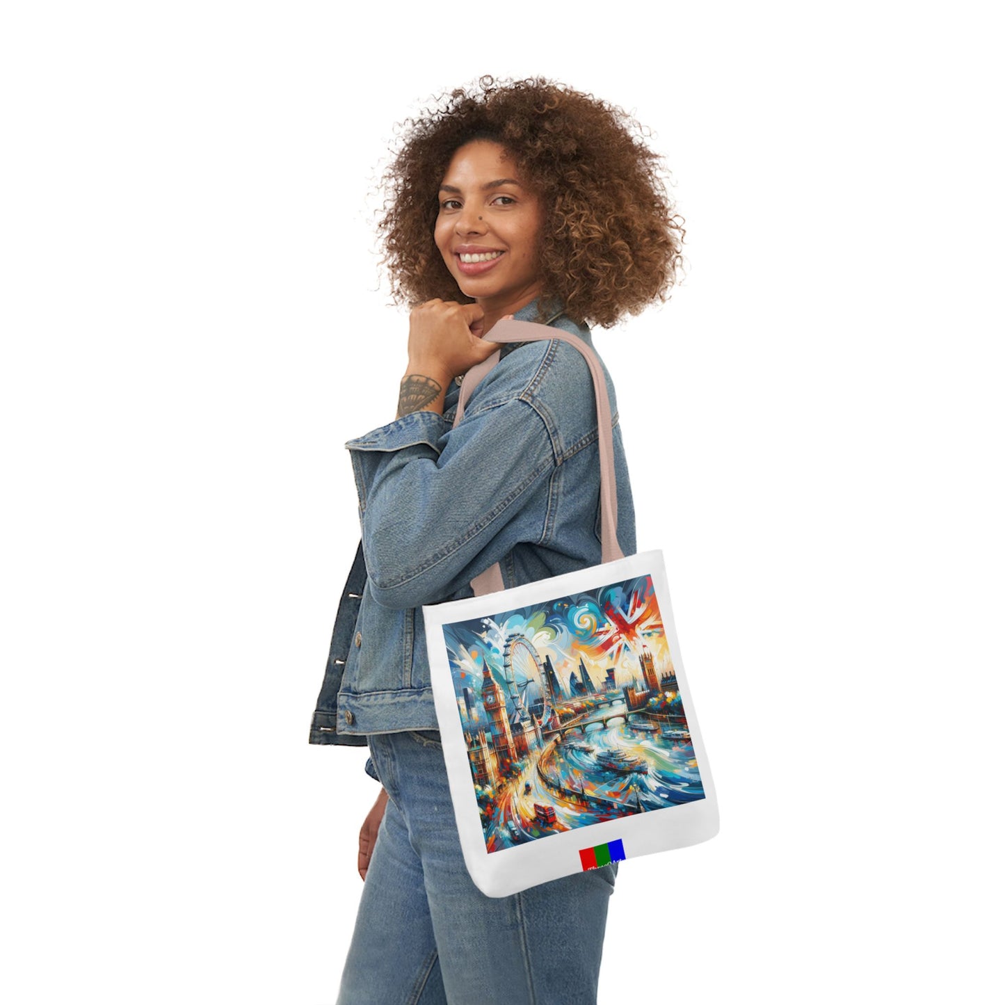 London Flip Canvas Tote Bag