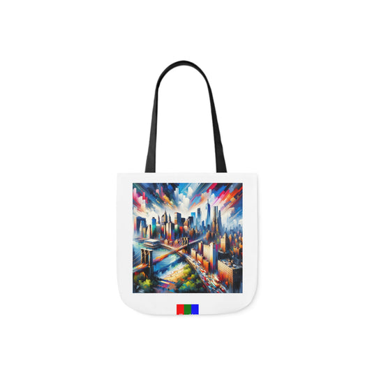 New York Flip Canvas Tote Bag