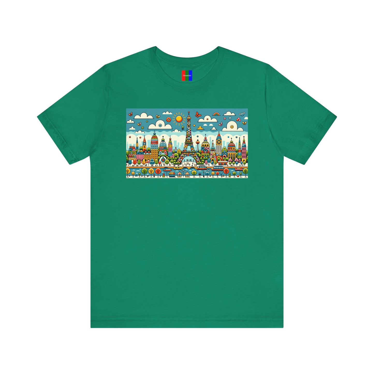 2. Eiffel Tower Paris France from Landmarks Collection - Unisex T-shirt