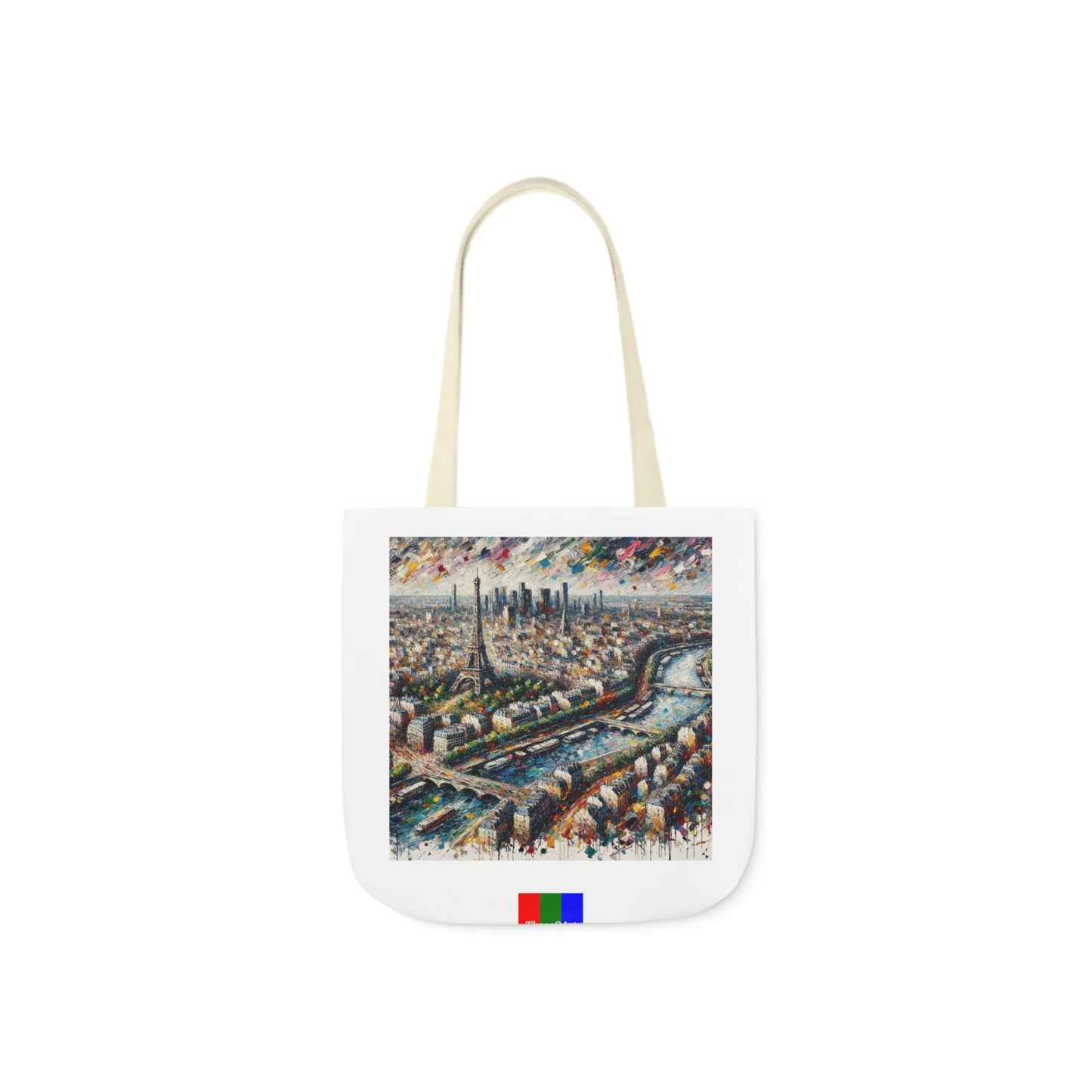 Paris Flip Canvas Tote Bag