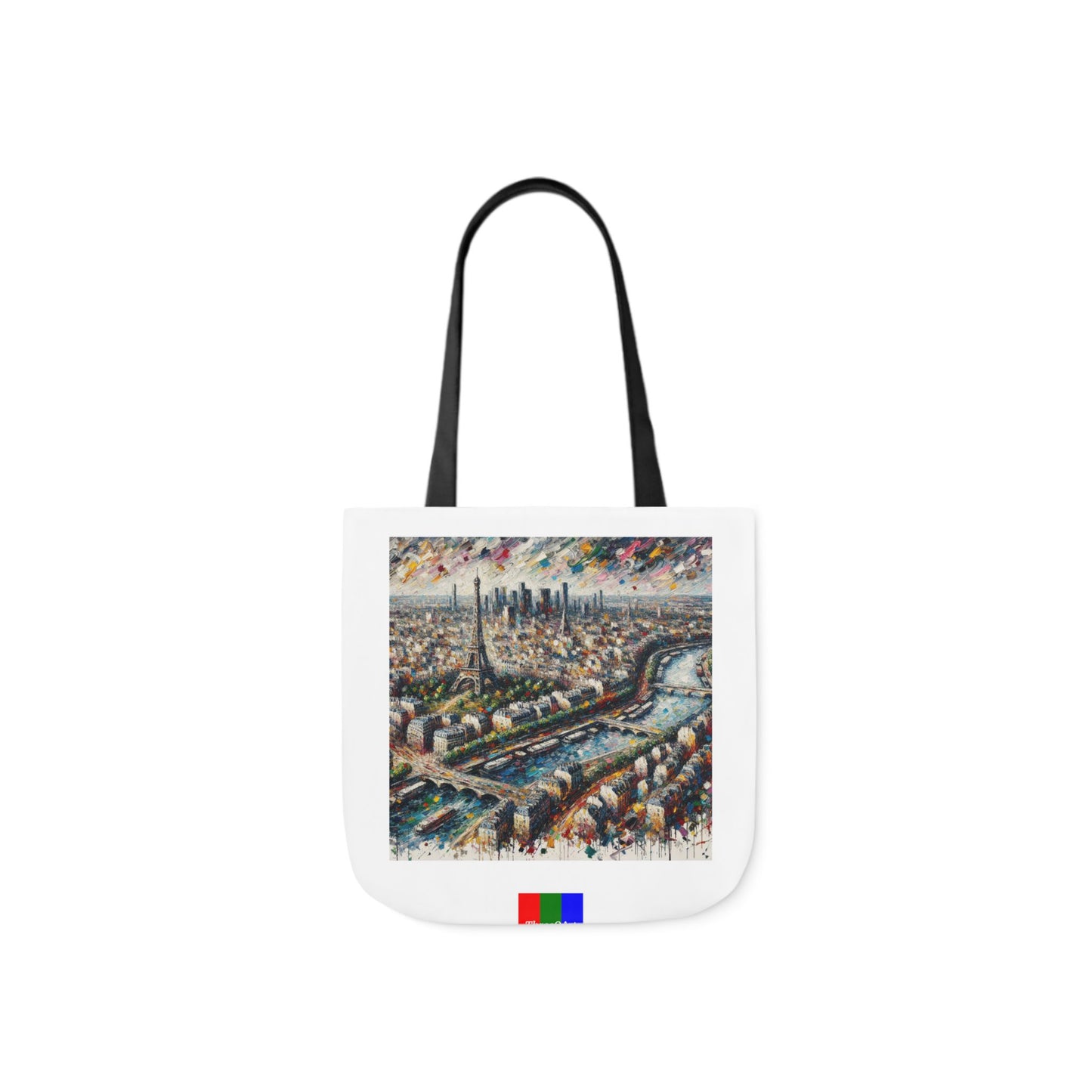 Paris Flip Canvas Tote Bag