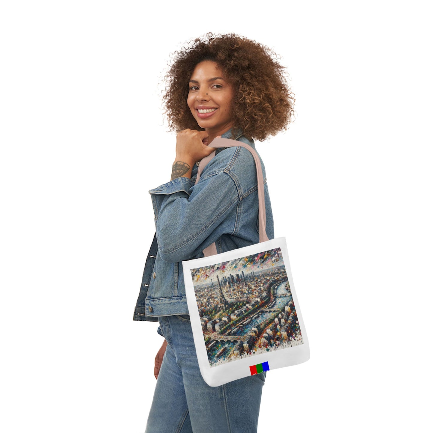 Paris Flip Canvas Tote Bag