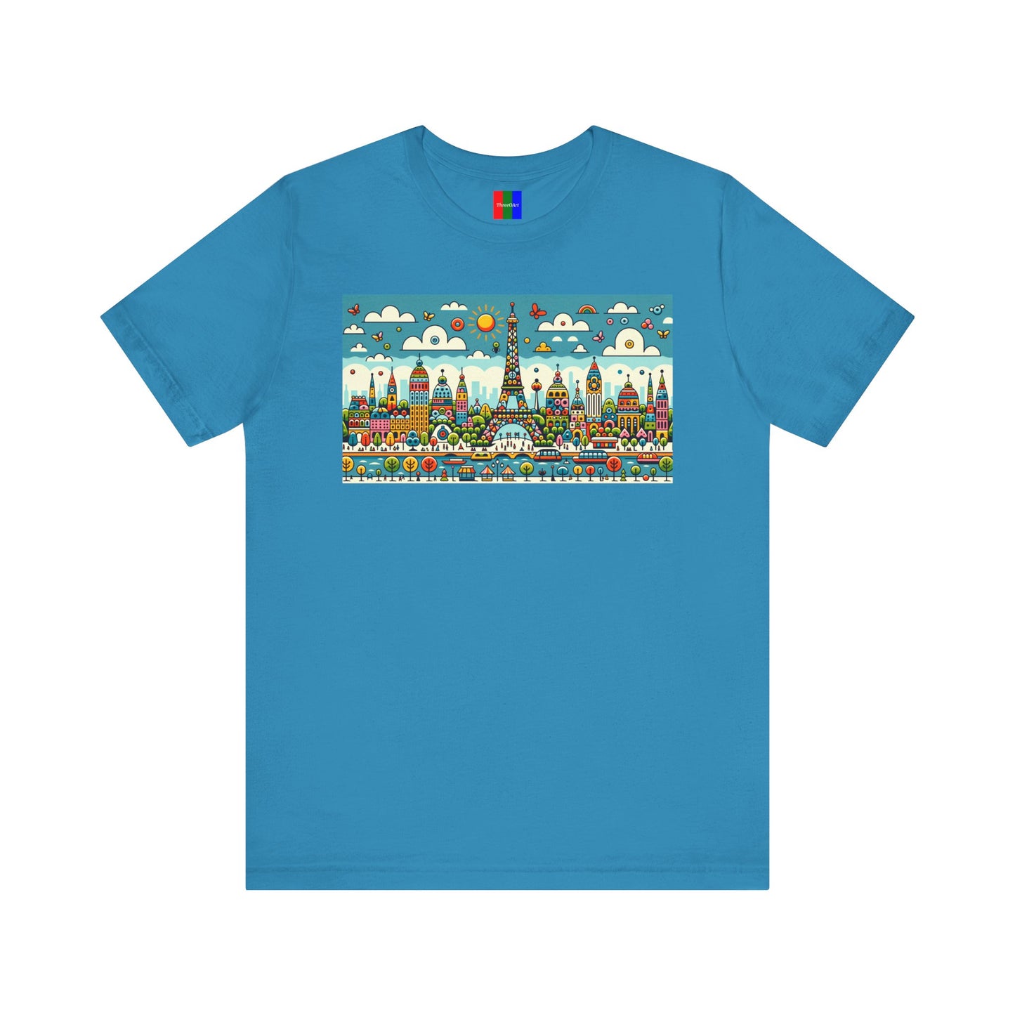 2. Eiffel Tower Paris France from Landmarks Collection - Unisex T-shirt