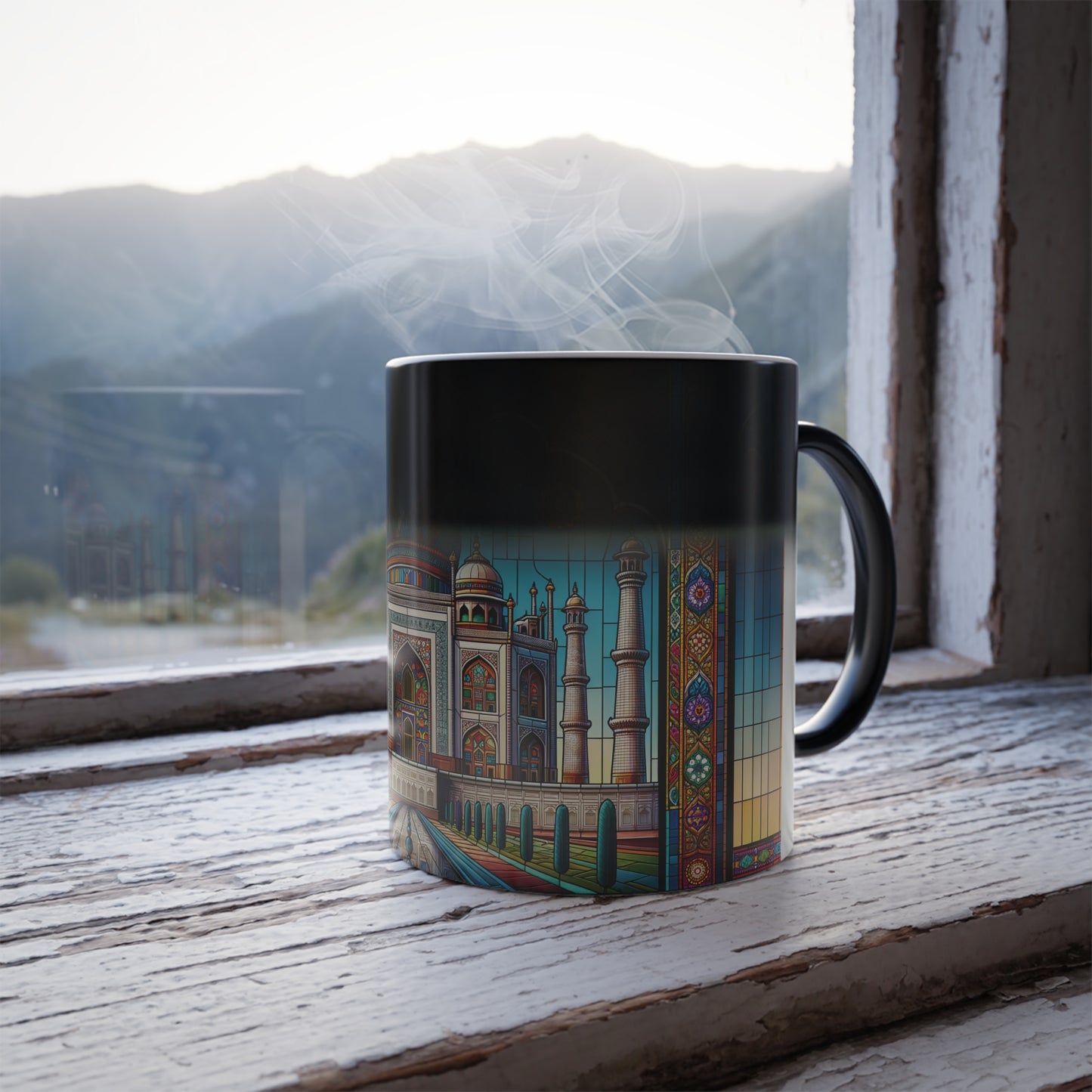 Taj Mahal India From Landmarks Collection - Color Morphing Mug 11oz