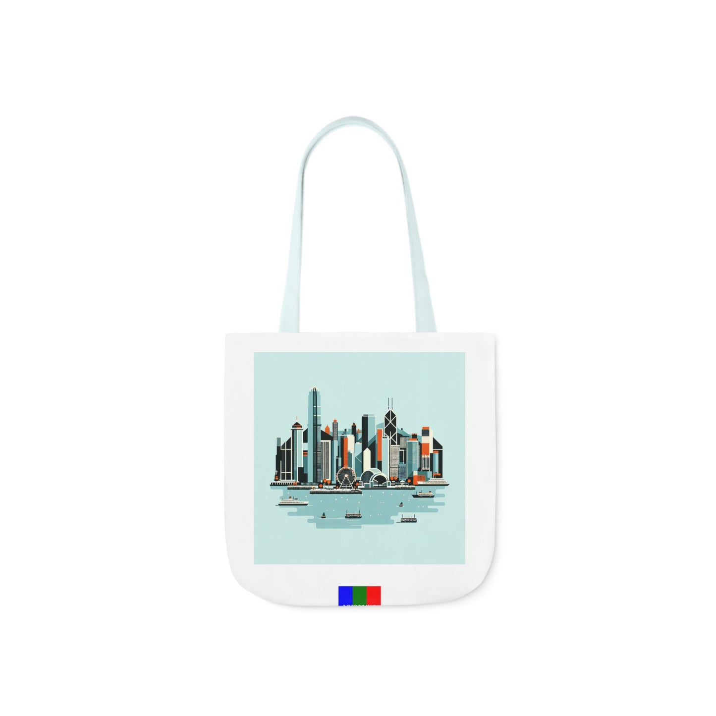 Hong Kong Flip Canvas Tote Bag