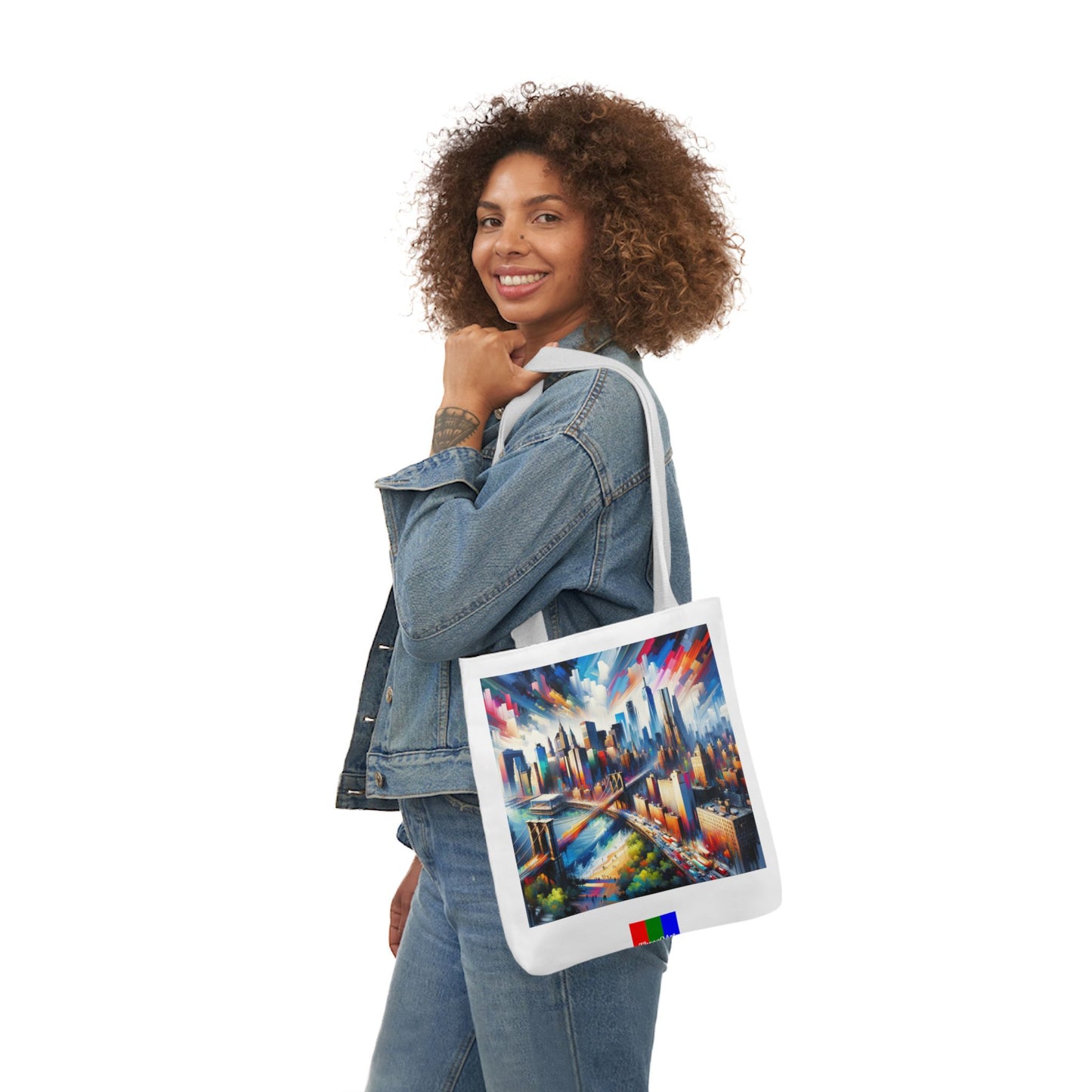 New York Flip Canvas Tote Bag