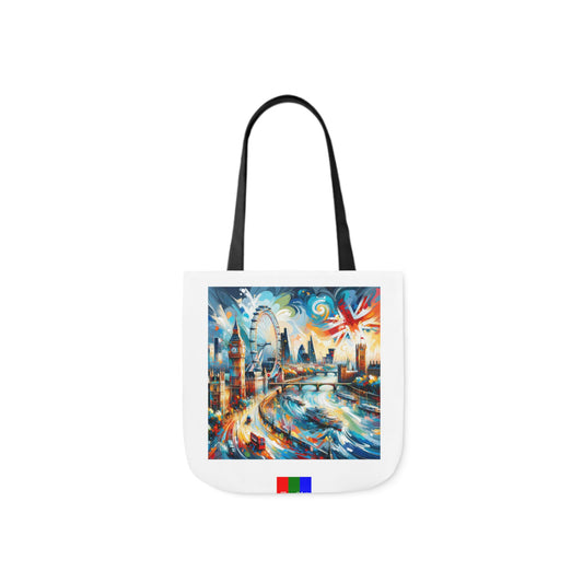 London Flip Canvas Tote Bag