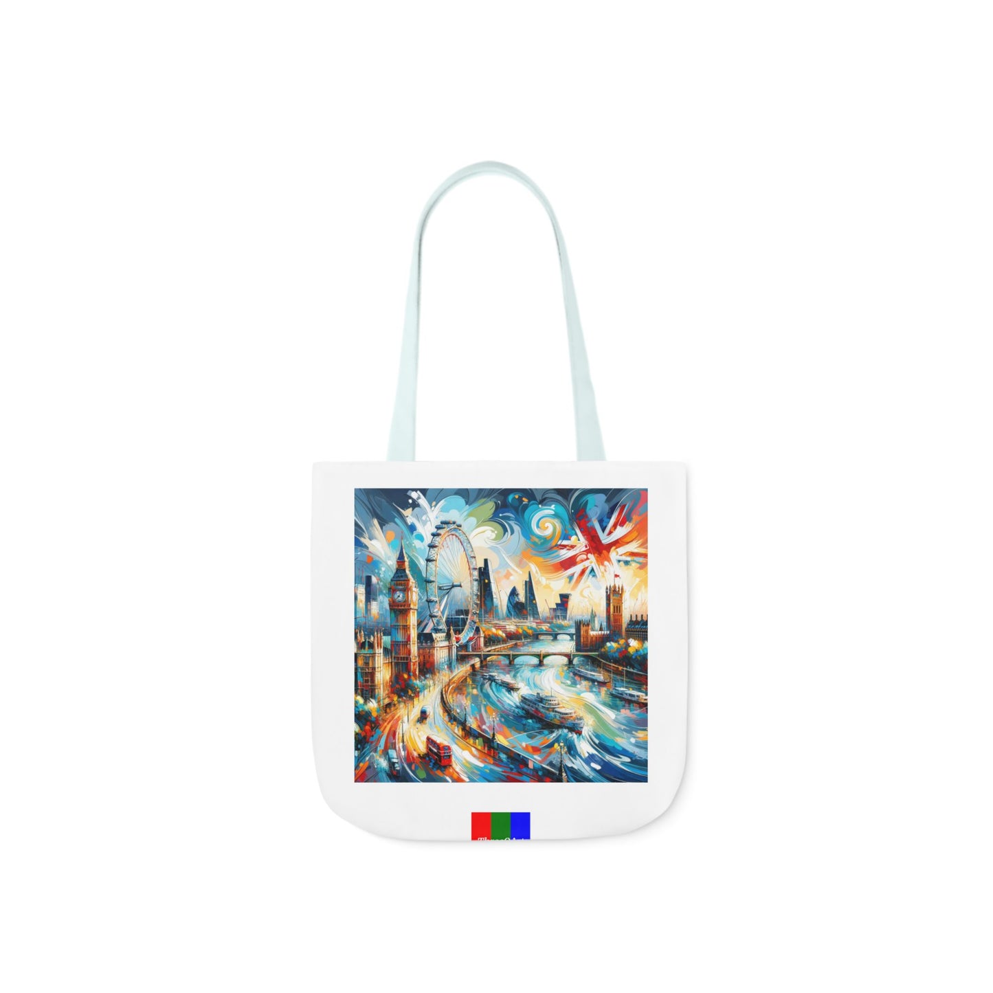 London Flip Canvas Tote Bag