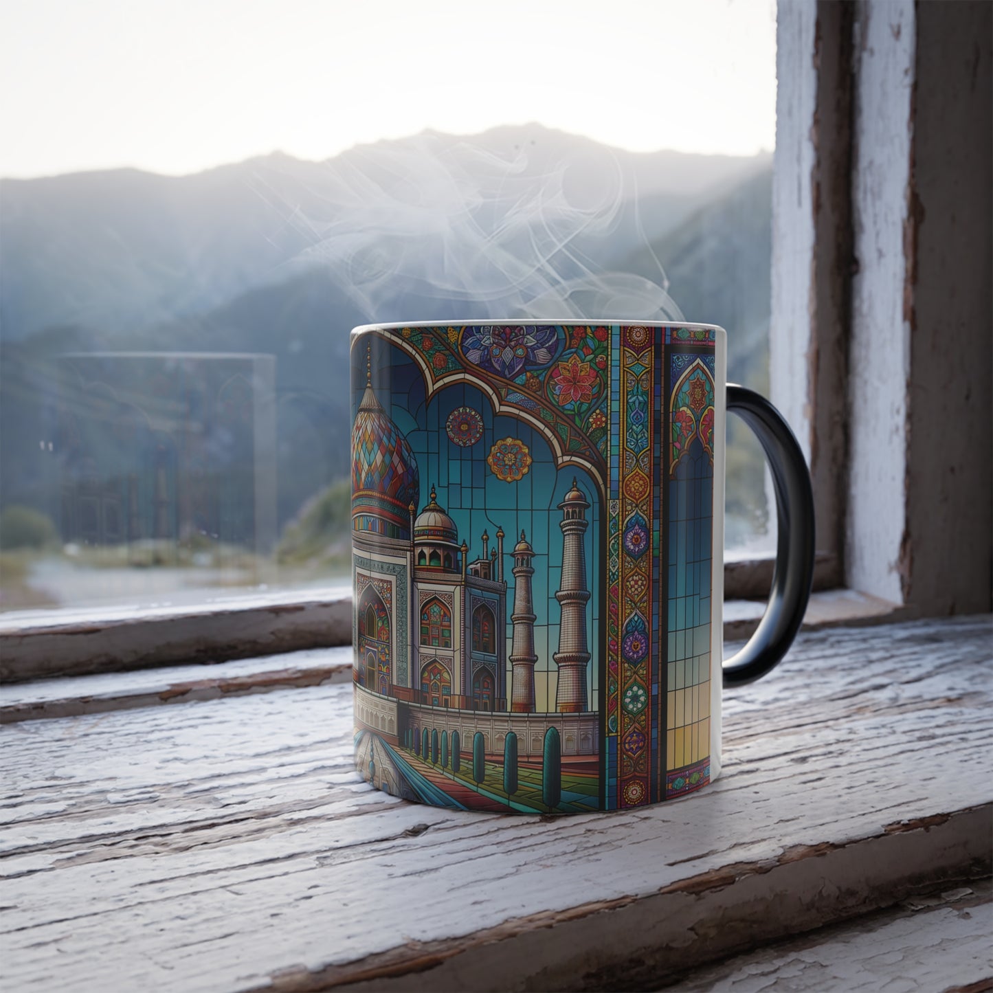 Taj Mahal India From Landmarks Collection - Color Morphing Mug 11oz