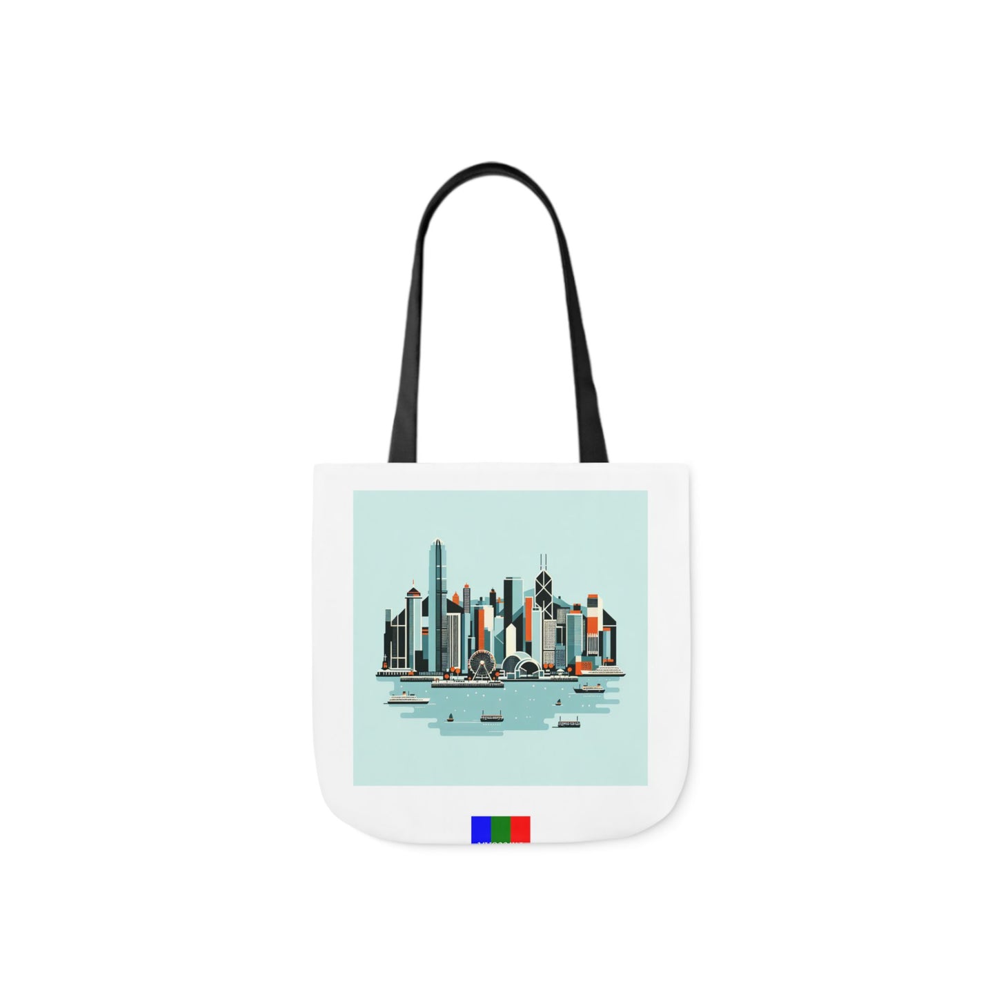 Hong Kong Flip Canvas Tote Bag