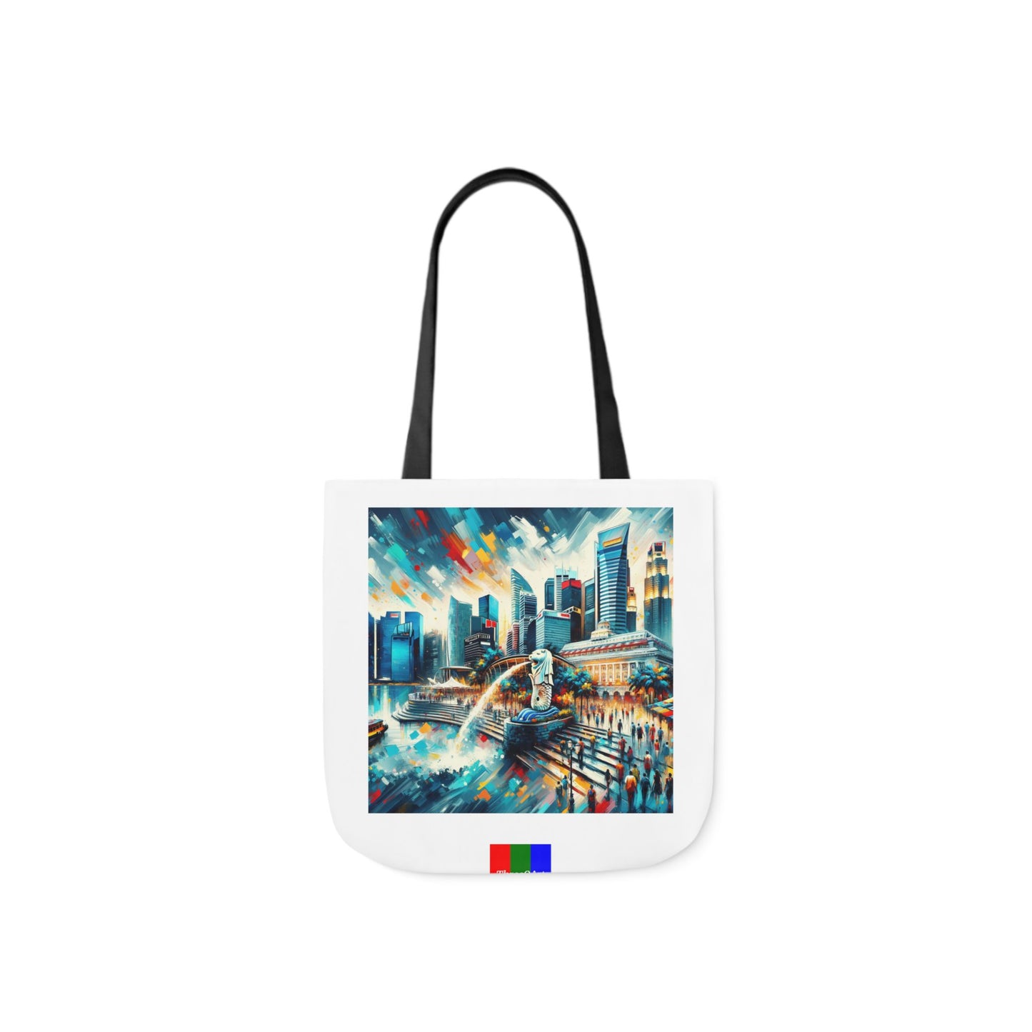 Singapore Flip Canvas Tote Bag