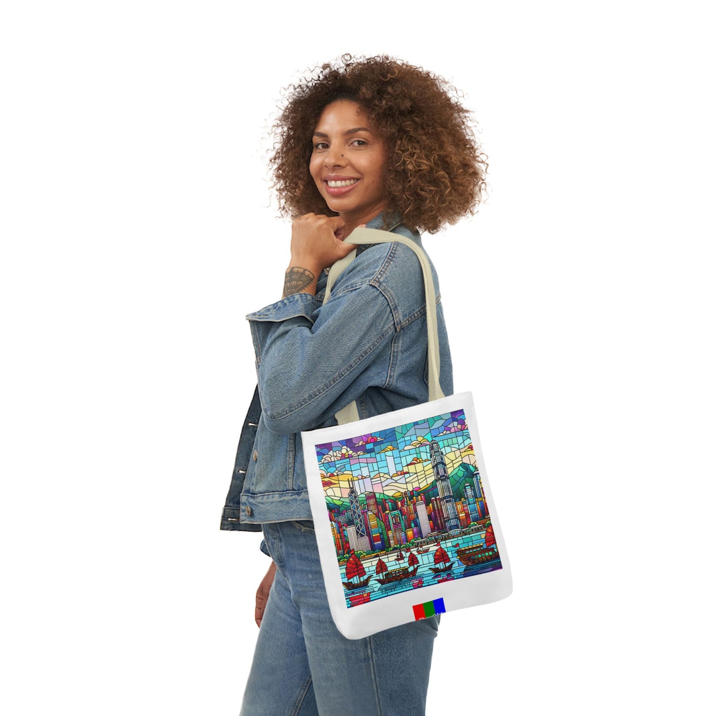 Hong Kong Flip Canvas Tote Bag