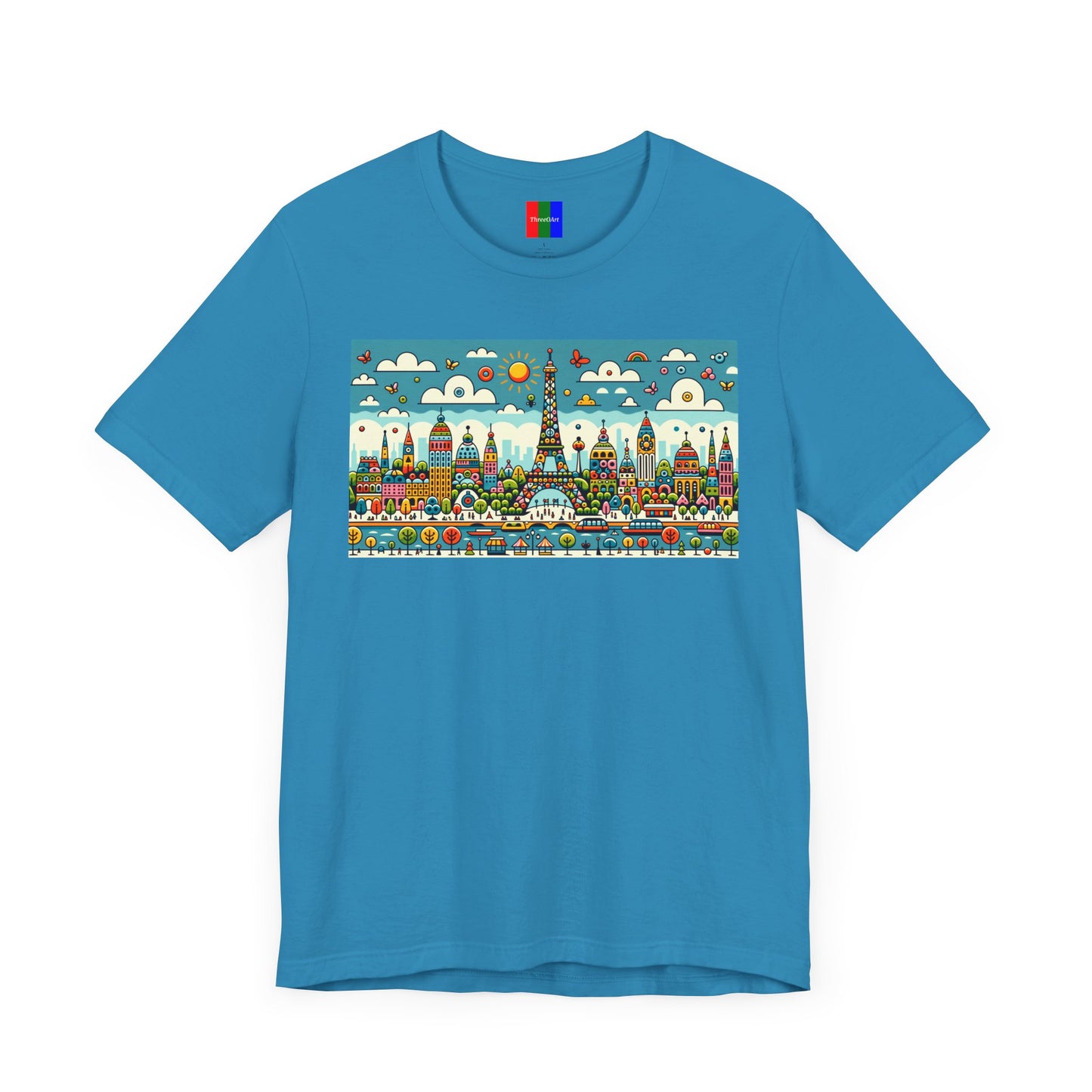 2. Eiffel Tower Paris France from Landmarks Collection - Unisex T-shirt