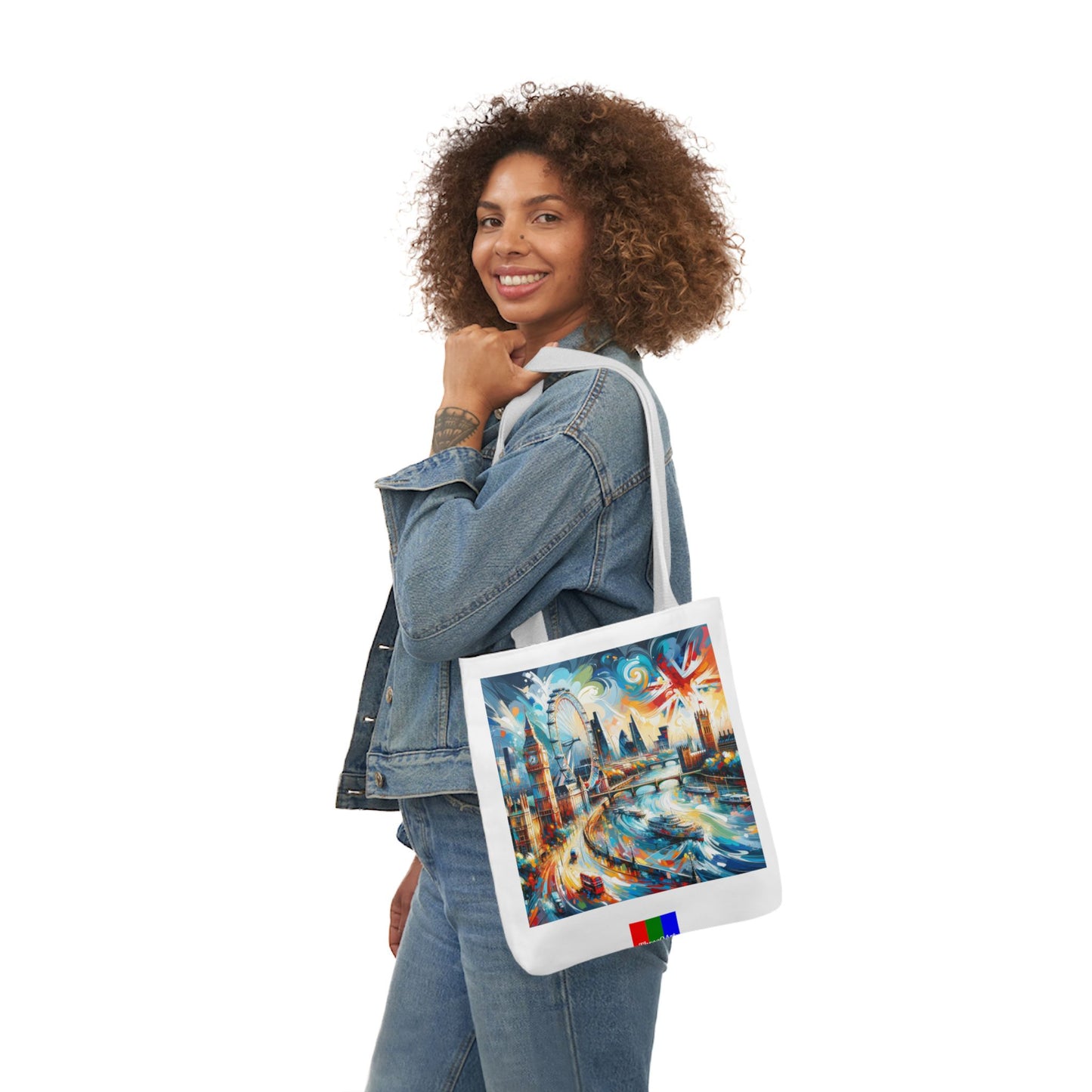 London Flip Canvas Tote Bag