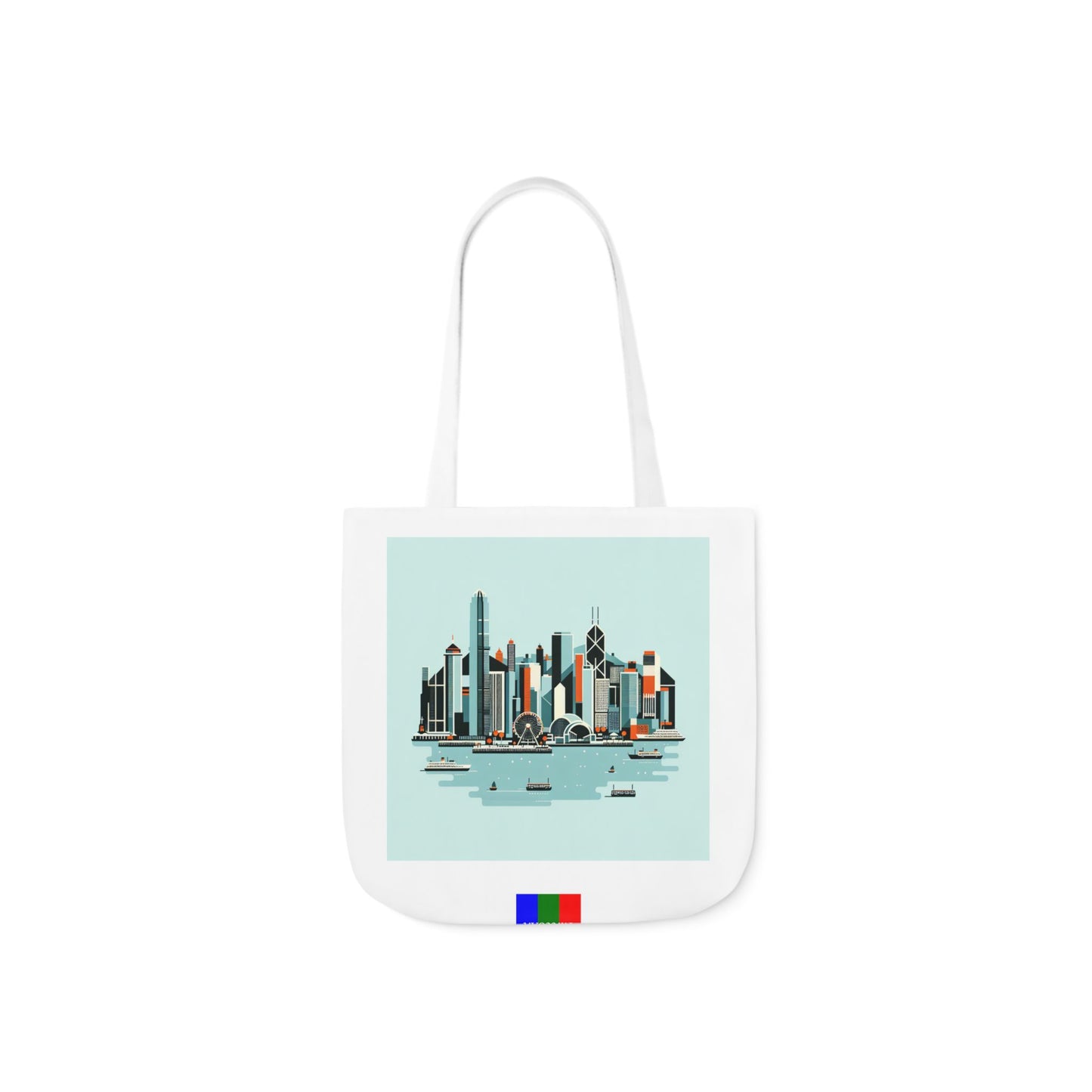 Hong Kong Flip Canvas Tote Bag