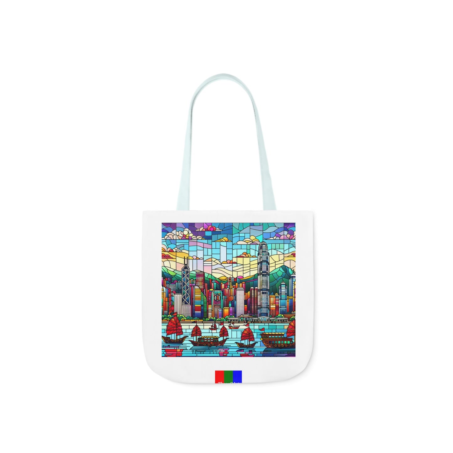 Hong Kong Flip Canvas Tote Bag