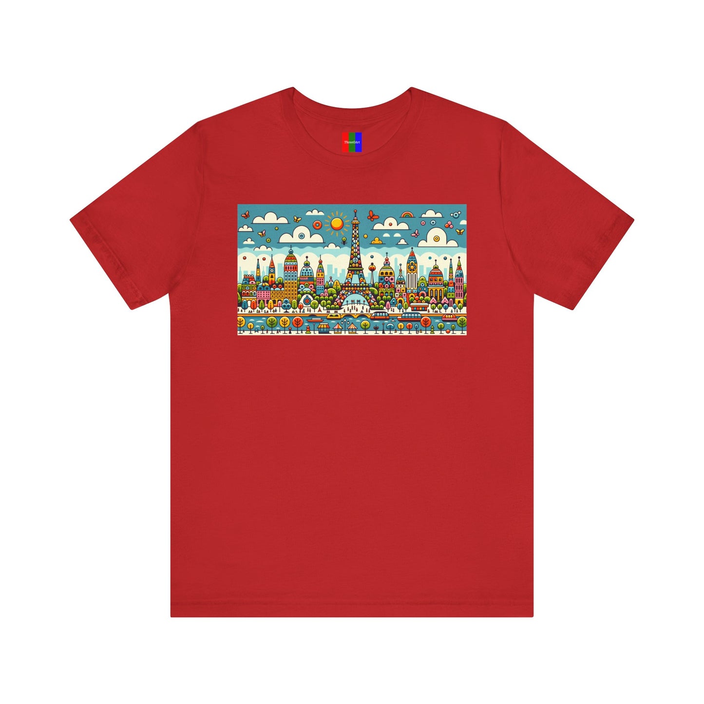 2. Eiffel Tower Paris France from Landmarks Collection - Unisex T-shirt