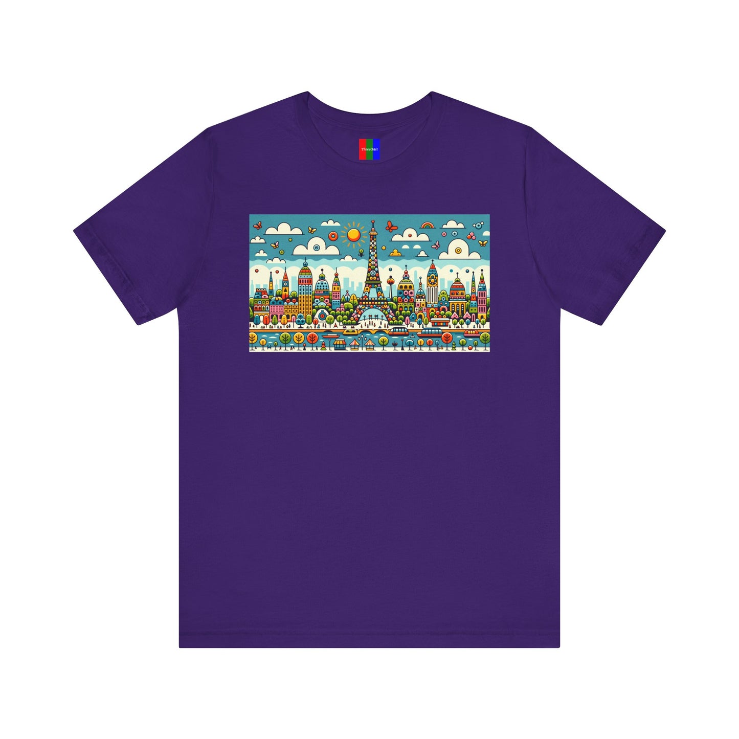 2. Eiffel Tower Paris France from Landmarks Collection - Unisex T-shirt