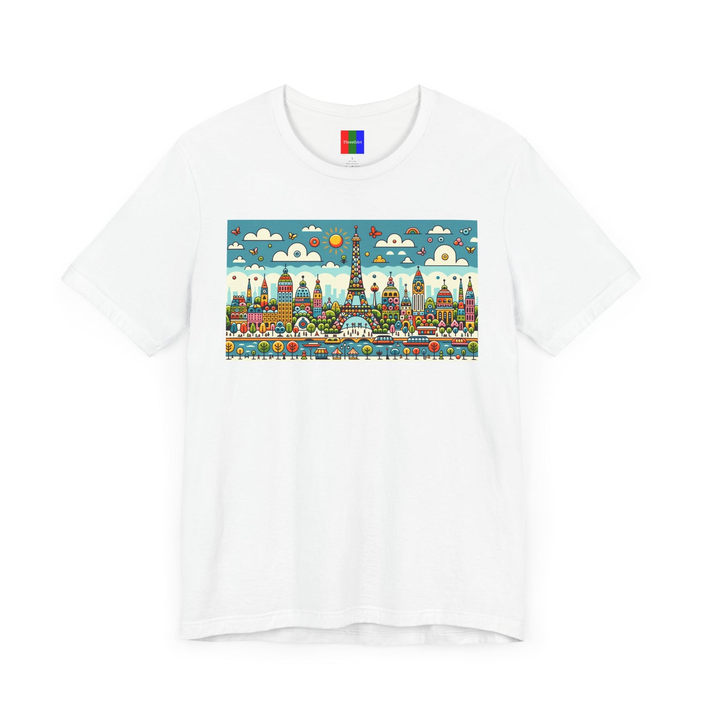 2. Eiffel Tower Paris France from Landmarks Collection - Unisex T-shirt