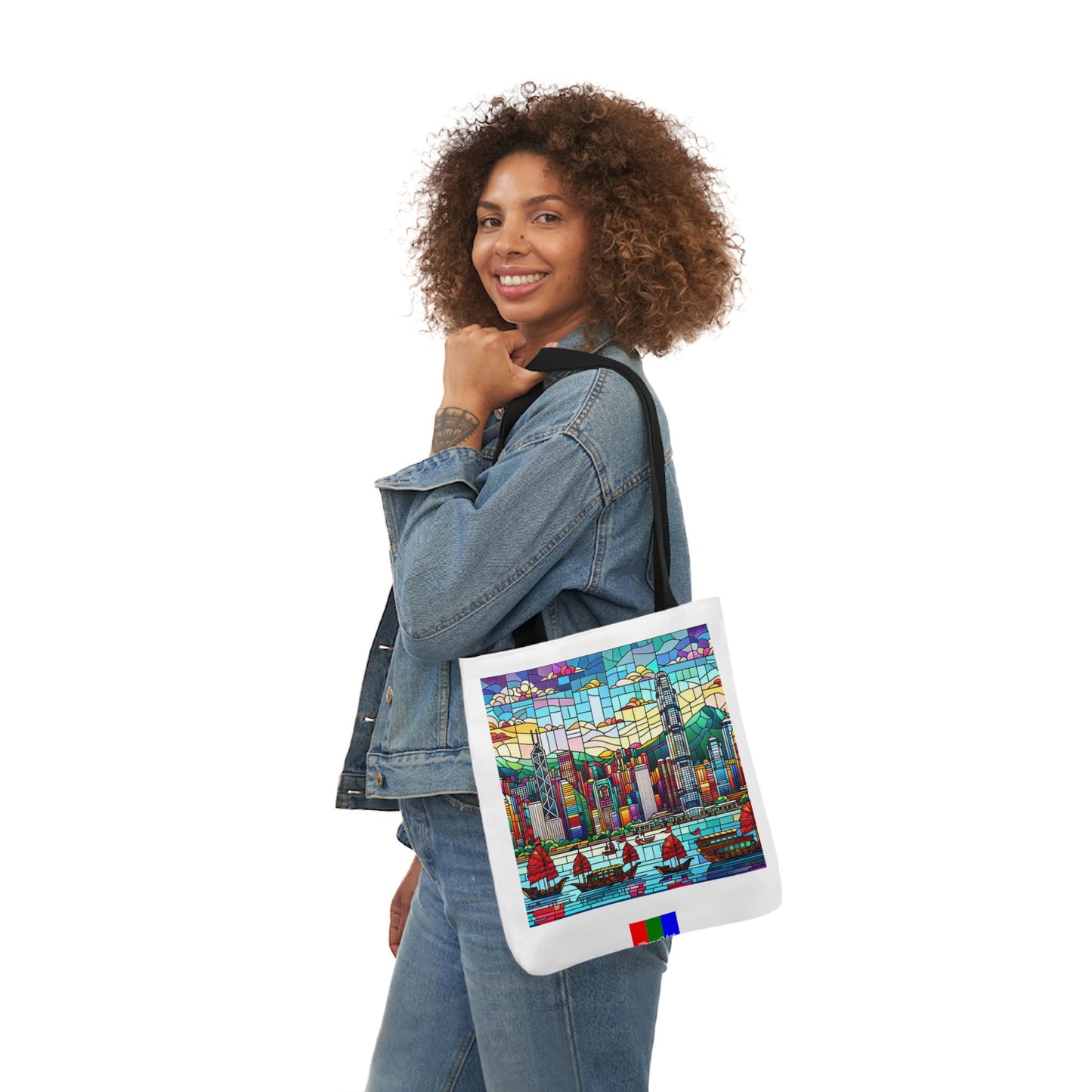 Hong Kong Flip Canvas Tote Bag