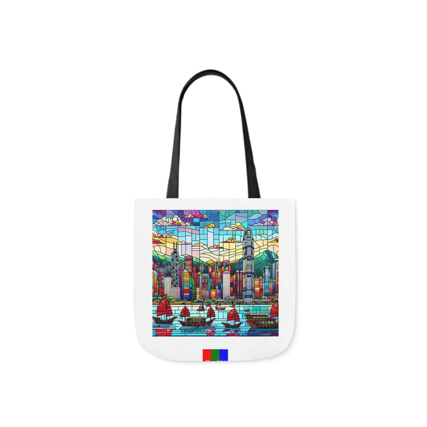 Hong Kong Flip Canvas Tote Bag