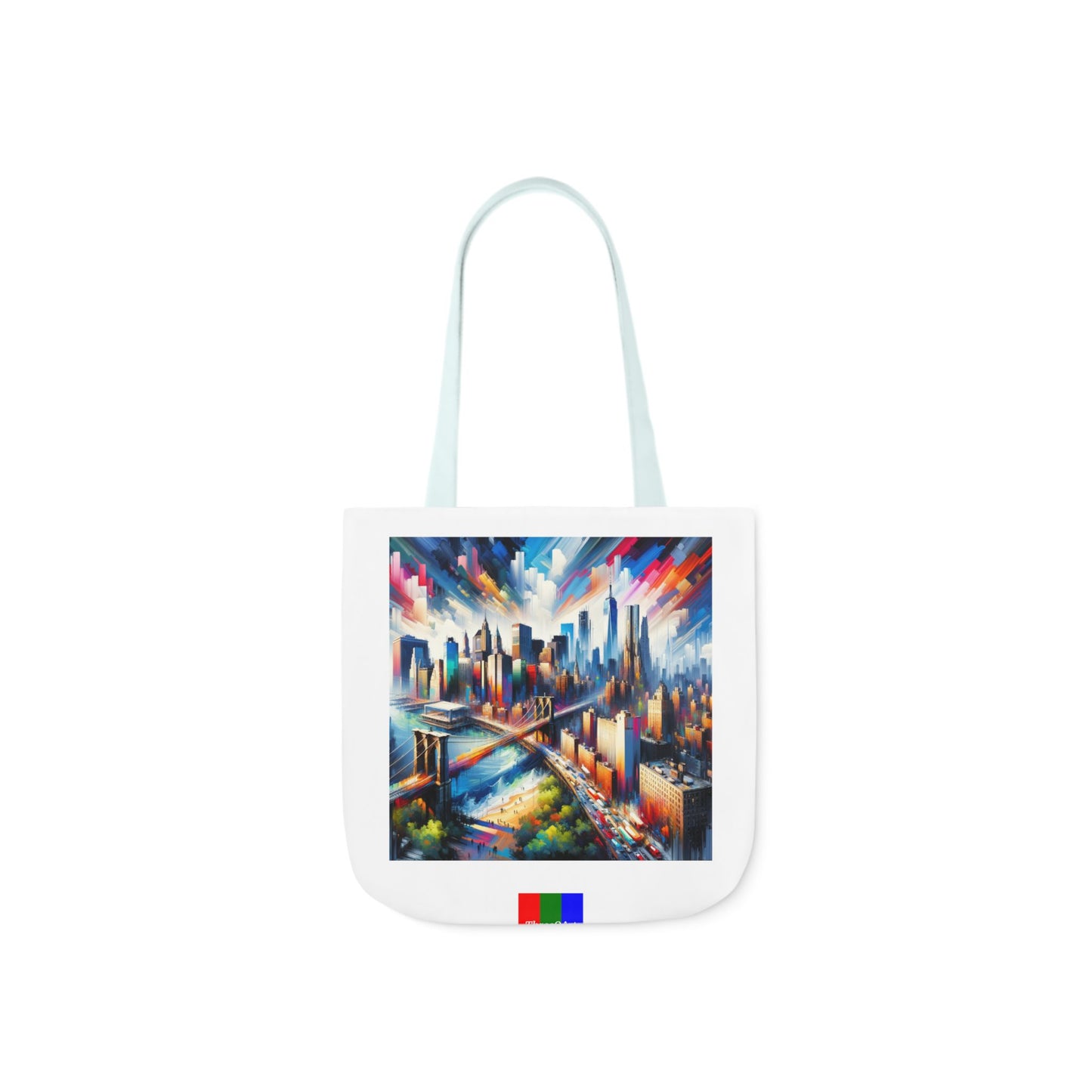 New York Flip Canvas Tote Bag