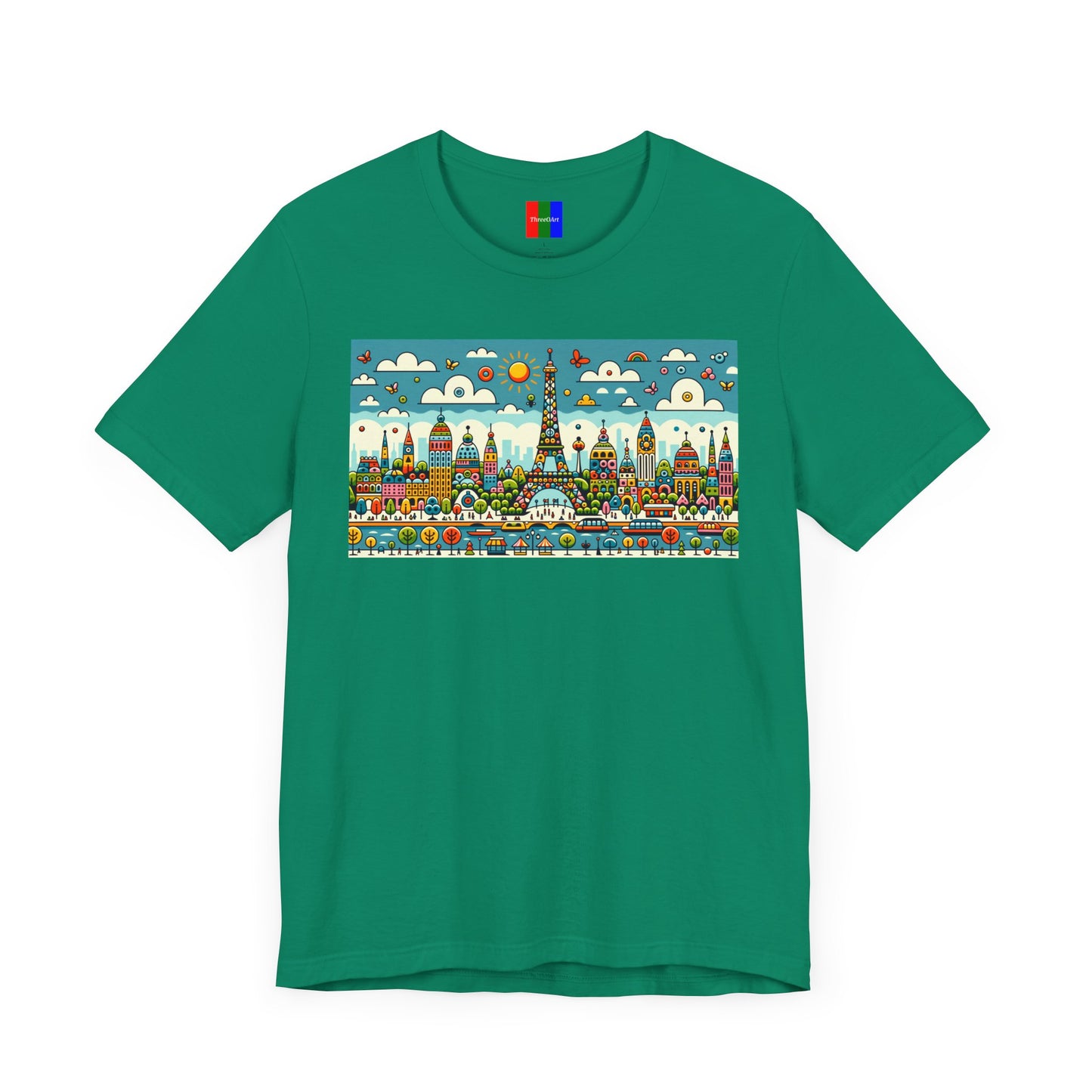 2. Eiffel Tower Paris France from Landmarks Collection - Unisex T-shirt