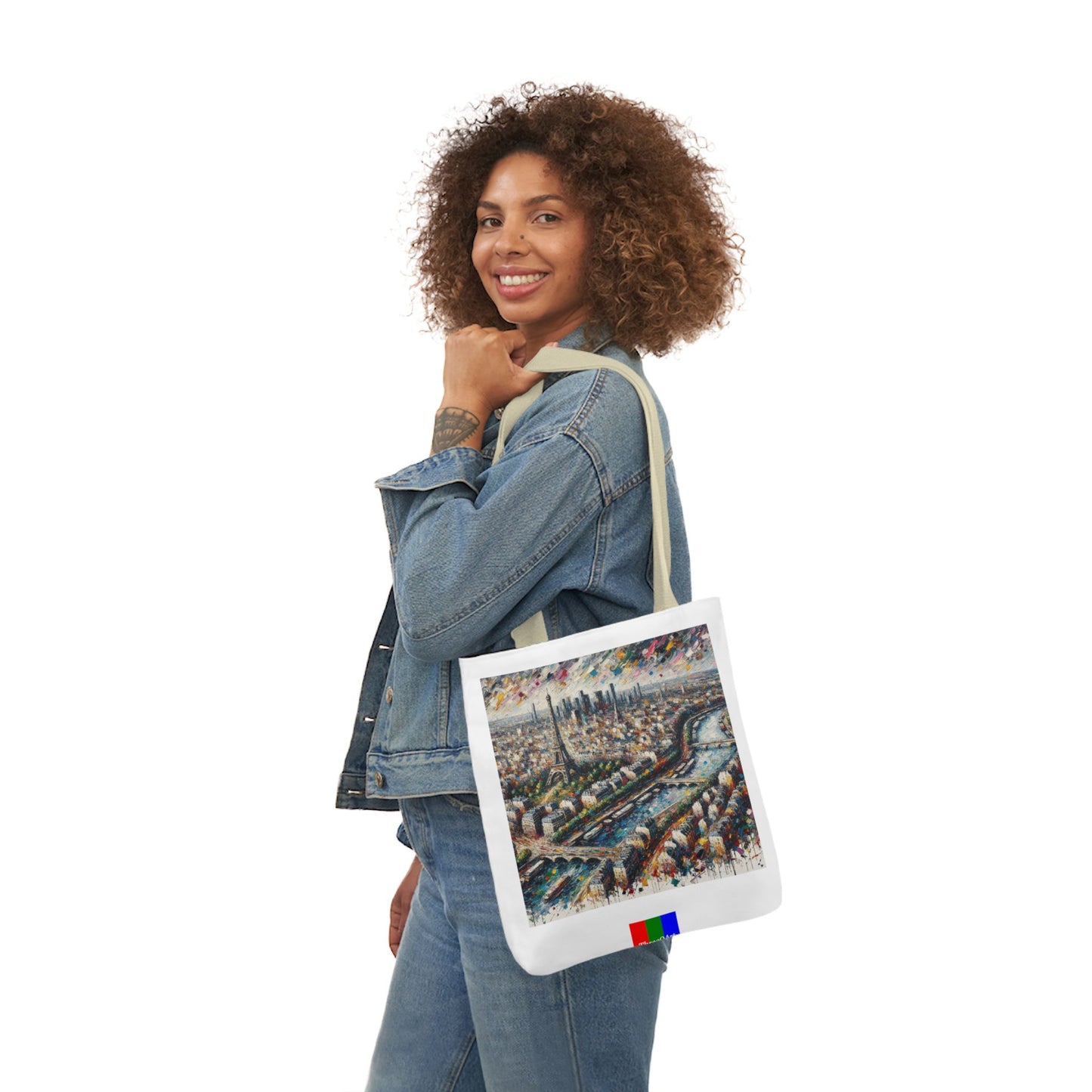 Paris Flip Canvas Tote Bag