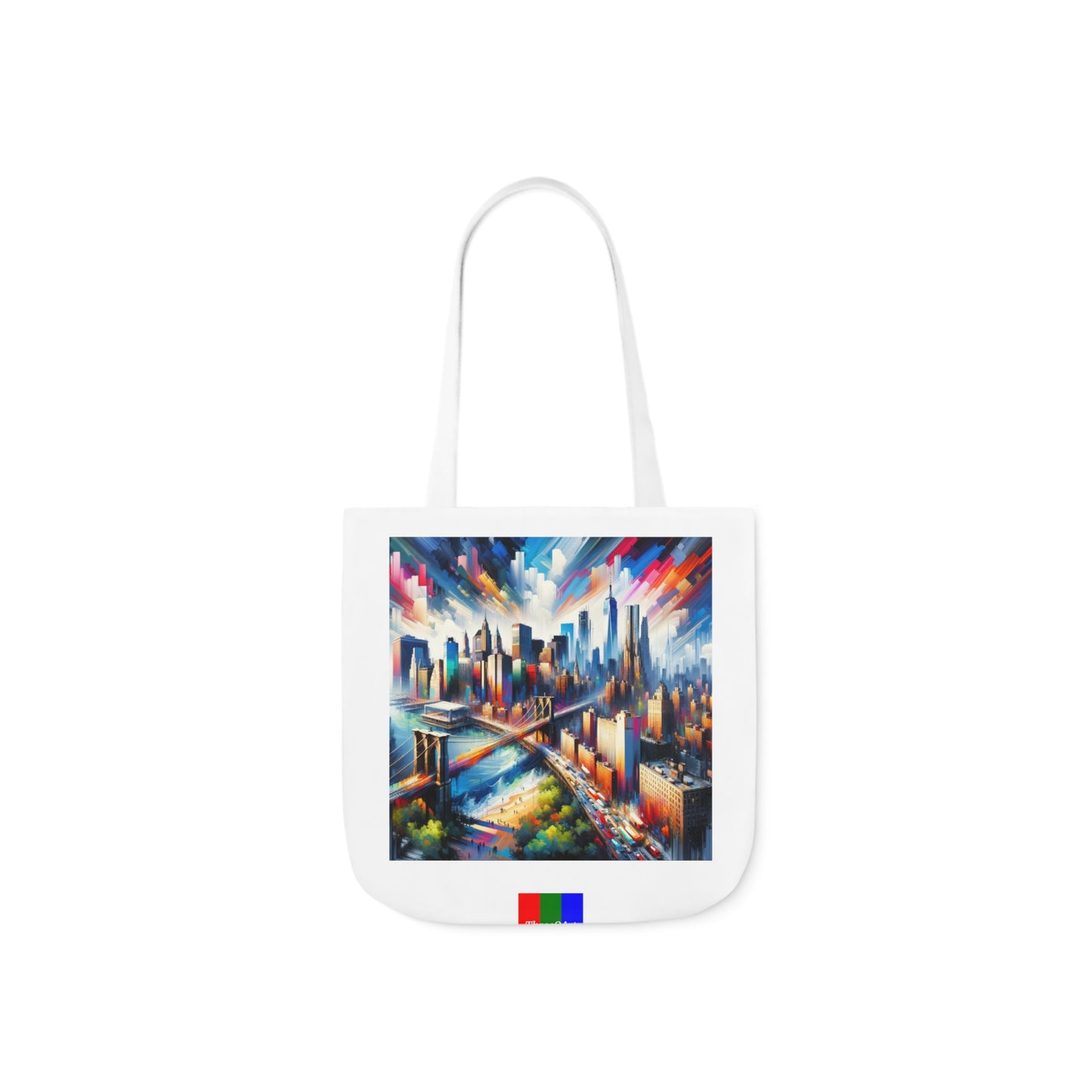 New York Flip Canvas Tote Bag