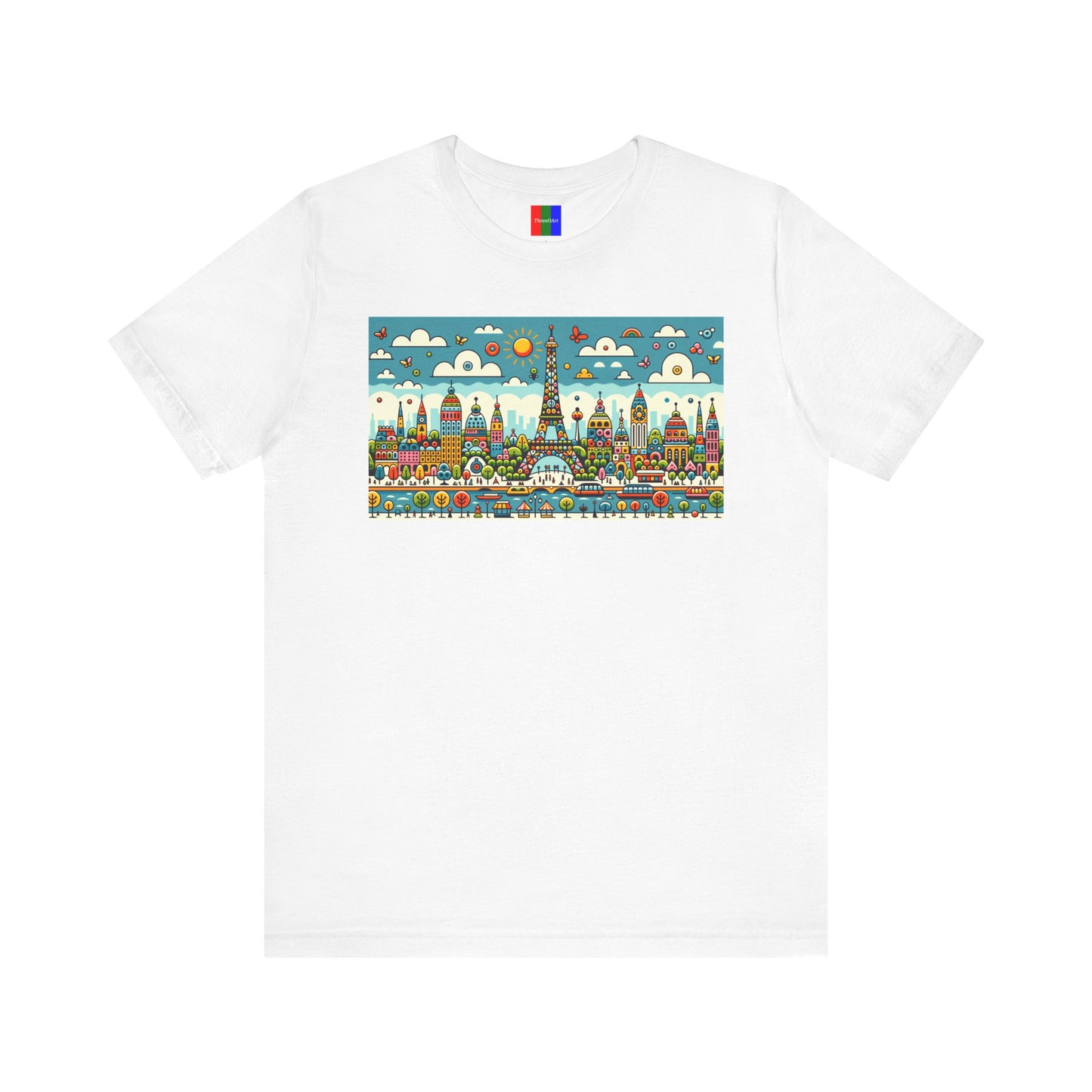 2. Eiffel Tower Paris France from Landmarks Collection - Unisex T-shirt