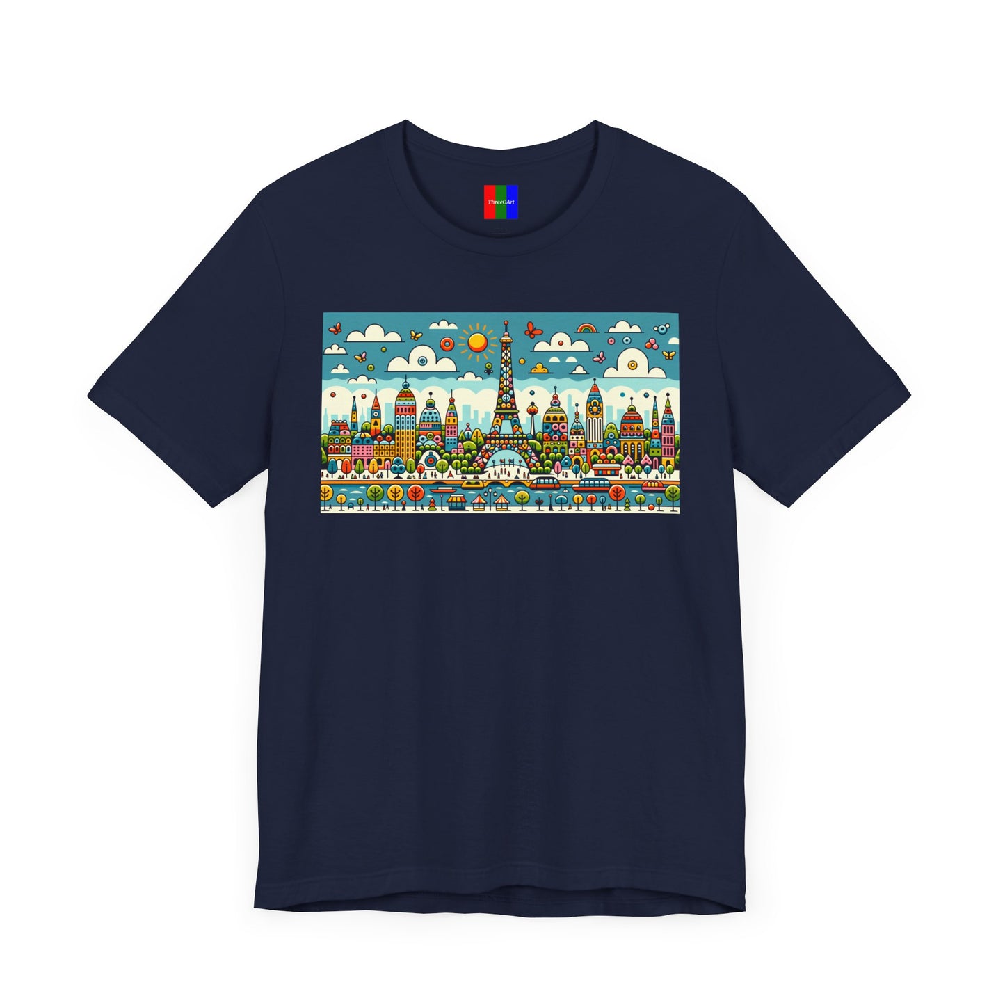 2. Eiffel Tower Paris France from Landmarks Collection - Unisex T-shirt